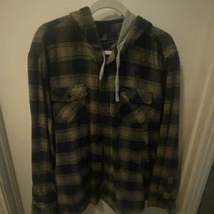 Green Plaid Shacket- Great Condition